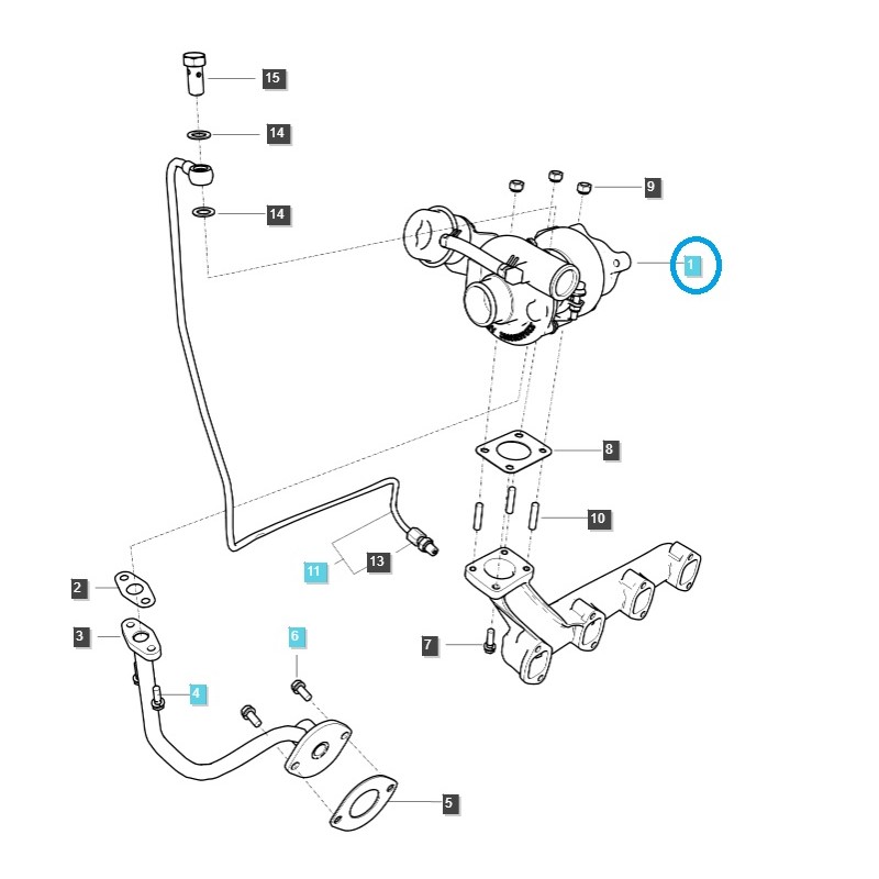 ostatní motor - Turbodmychadlo / LS Traktor / č. 40436004 / 40006968 / Q1850001