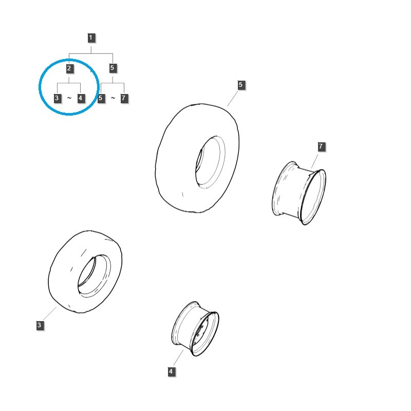 koła komplet felgaopona - Koleso TURF 25x8,5-14 / TRG490 / Traktor LS / 40366601