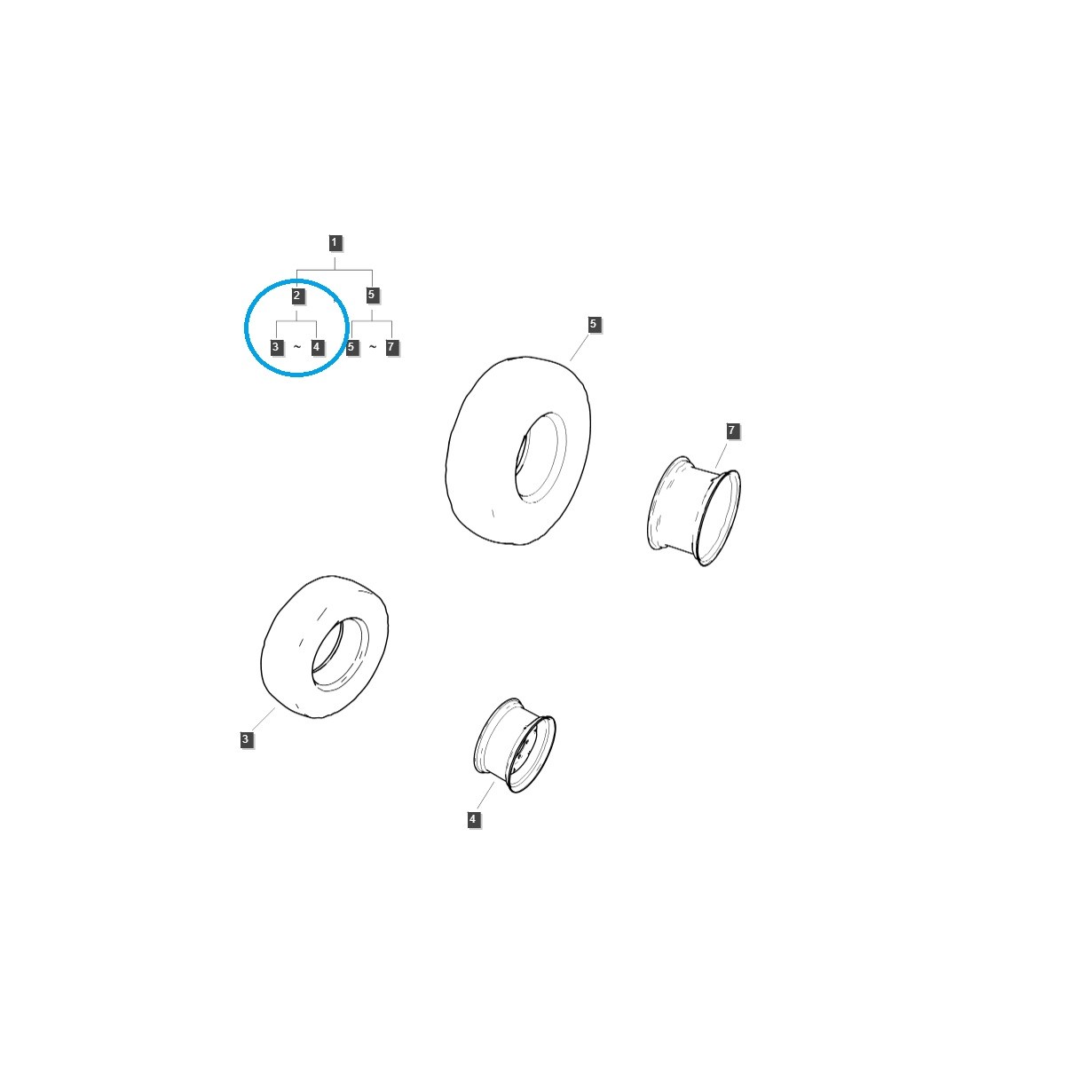 Rasenrad 25x8.5-14 / TRG490 / LS Traktor / 40366601