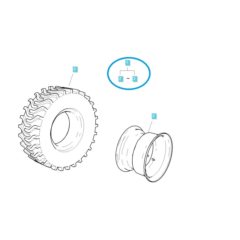 koła komplet felgaopona - Wheel 8.5x10 (4PR) / TRG490 / LS Tractor / 40389927 / 40449851