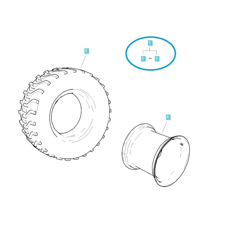 kola komplet felgaopona - Koło 12x12 (4PR) / TRG490 / LS Tractor / 40389929 / 40449850