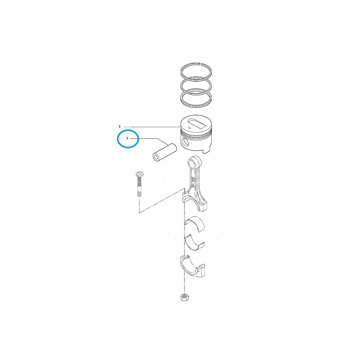 Piston pin 31A1710600 / LS Tractor / 40109223
