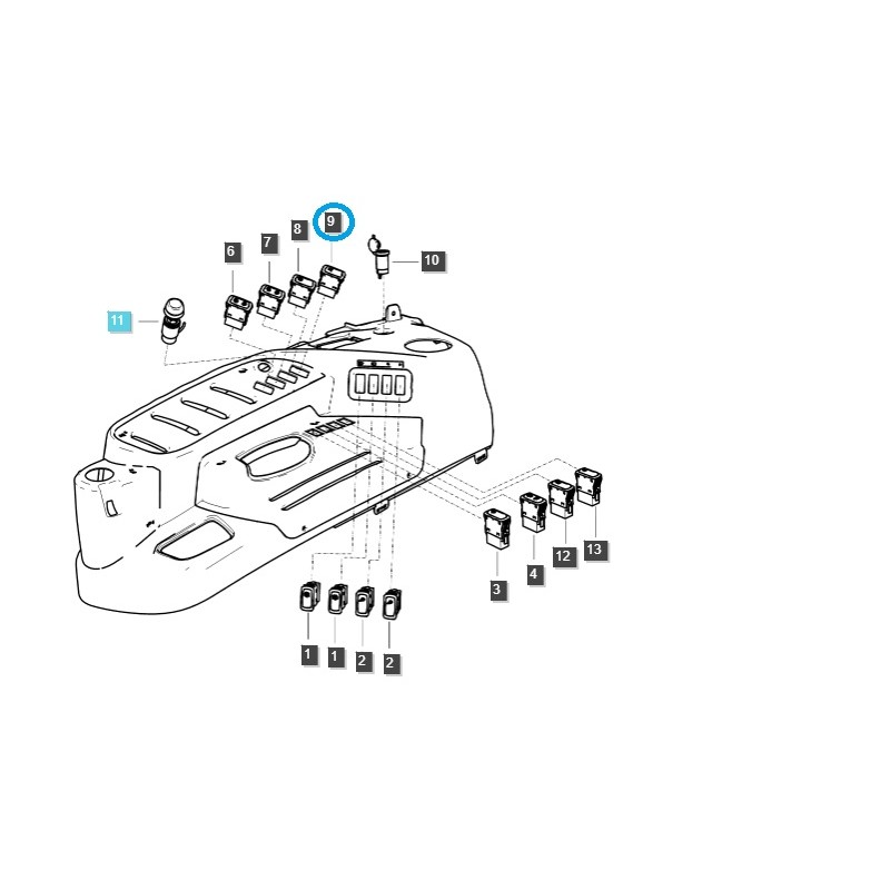 interruptores - Interruptor 4WD / Tractor TRG750 / LS / N.° 40308091