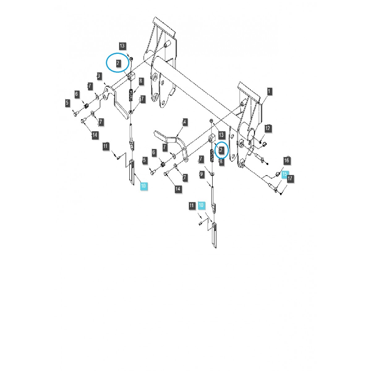 Écrou de canal KLD20-42211-01 / LL2100 / LS Traktor / 40264165