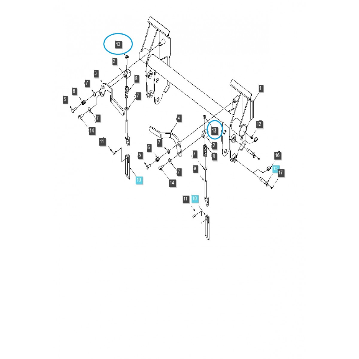 Tuerca hexagonal para cargador S2056-50120 / M12 / LL2100 / LS Traktor / 40264321