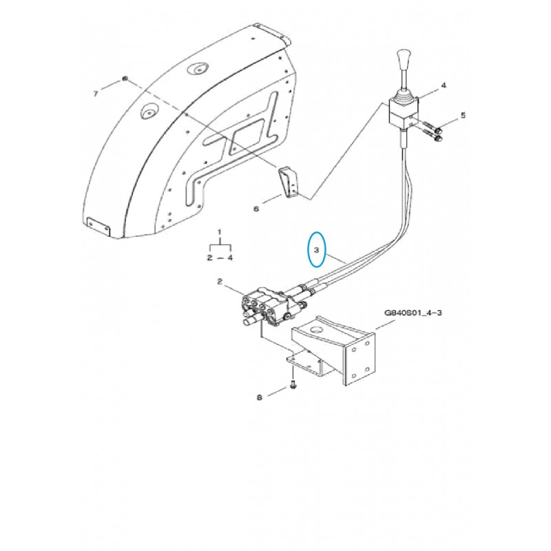 câbles - Linka joysticka 5TEL107110 / A1825081 / TRG825 / LS Tractor / 40007621