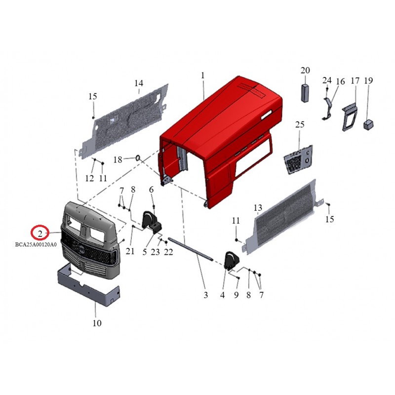 díly pro mitsubishi - Maska/Mřížka Mitsubishi VST BCA25A00120A0