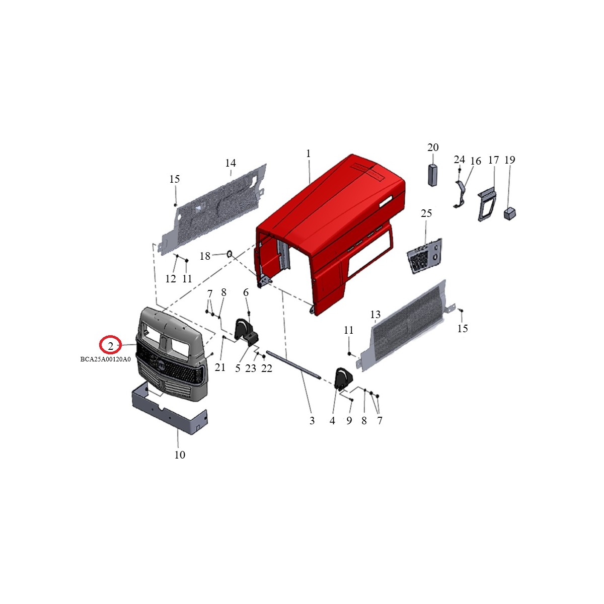 Maska/Mřížka Mitsubishi VST BCA25A00120A0