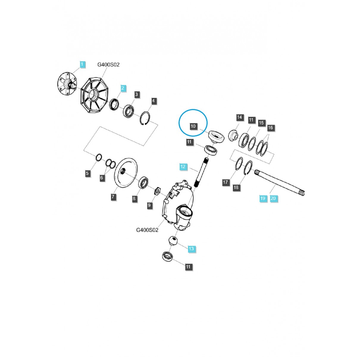 Kužeľové ozubené koleso 19T / TRG400 / Traktor LS / 40188929