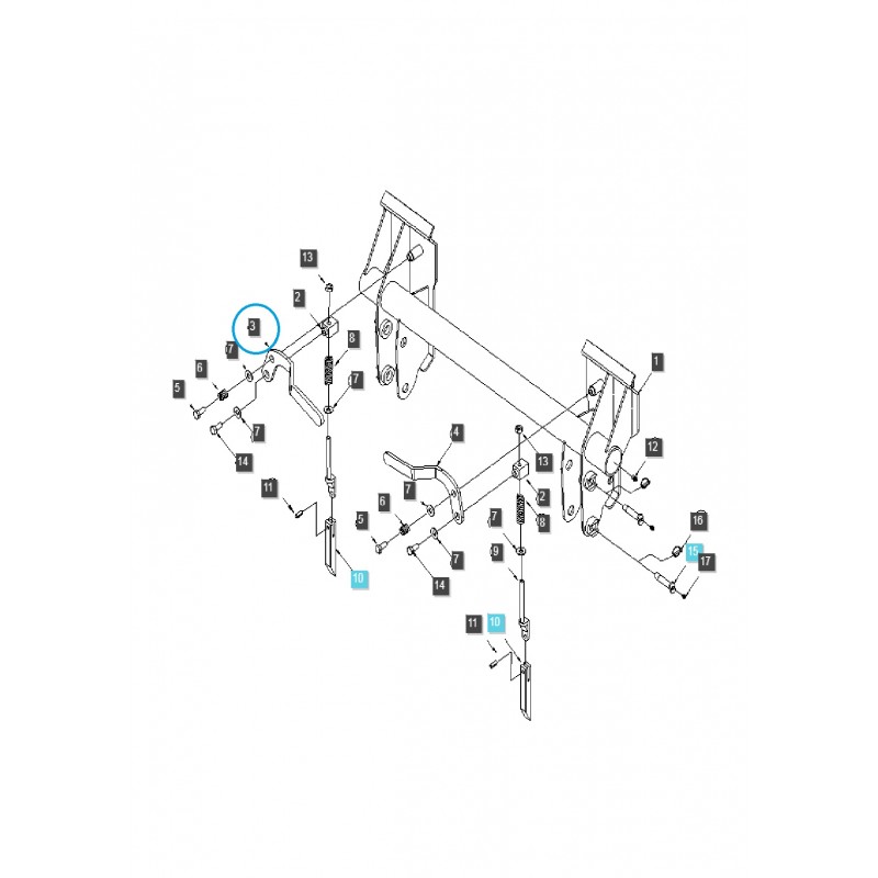 frontlader - Rechter Ladergriff LL2100 / KLD20-42231 / LS Traktor / 40264306