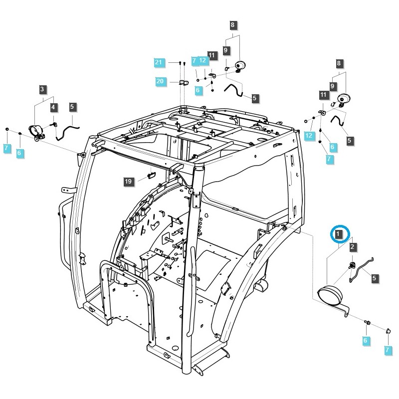 lampen - Arbeitsscheinwerfer vorne links / TRG760 / LS MT5 / Nr. 40313852