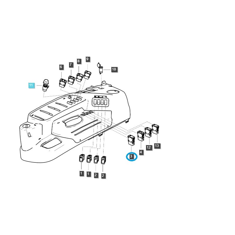 switches - EHD/TRG750/LS Tractor Switch/No. 40308090
