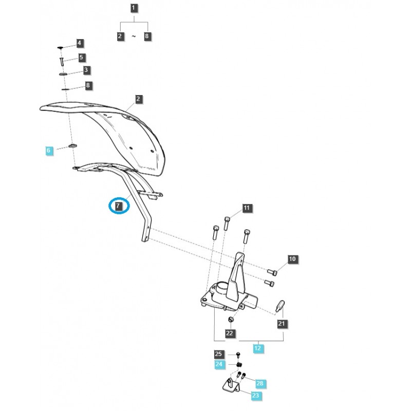 karosserieteile - copy of Kotflügel/Schmutzfängerhalterung/TRG870/LS Traktor/Nr. 40195713