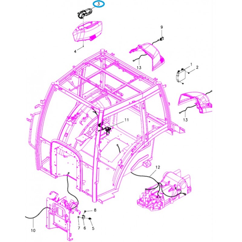 elektrický systém - Riadiaca jednotka traktora EHL / TRG750 / LS / č. 40184550