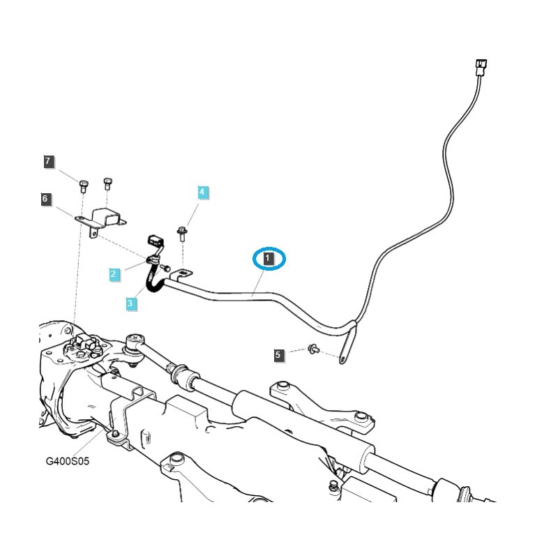 le reste - Faisceau de câbles de capteur d'essieu avant / TRG730 / Tracteur LS 40373813