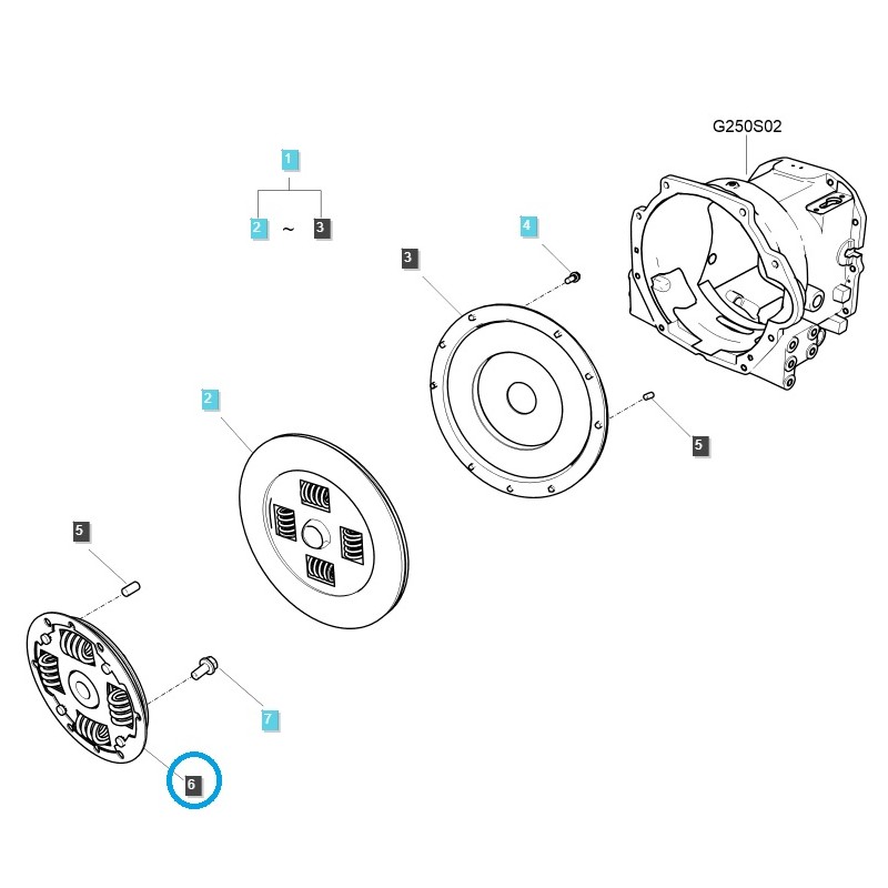 kupplungsscheiben - Kupplungsscheibe (MECH) A1250169 / TRG250 / LS Traktor / 40057286