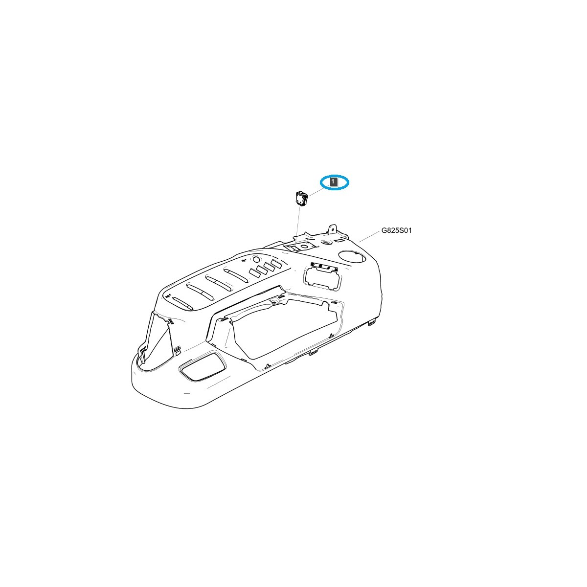 Interrupteur de prise de force avant / TRG750 / Tracteur LS / N° 40439016