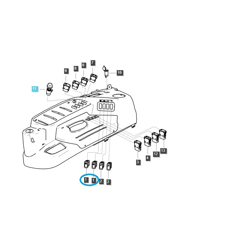 switches - Wiper Motor Switch / TRG750 / LS Tractor / No. 40308093