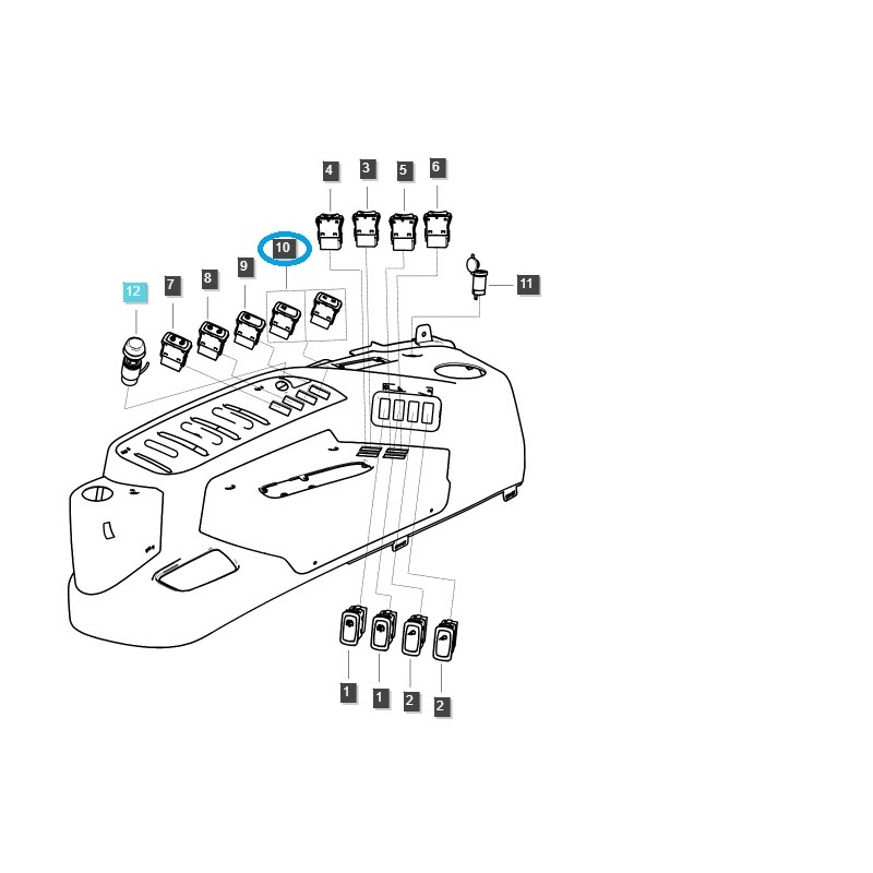 spínače - Rychlootáčecí spínač / TRG750 / Traktor LS / Č. 40309280