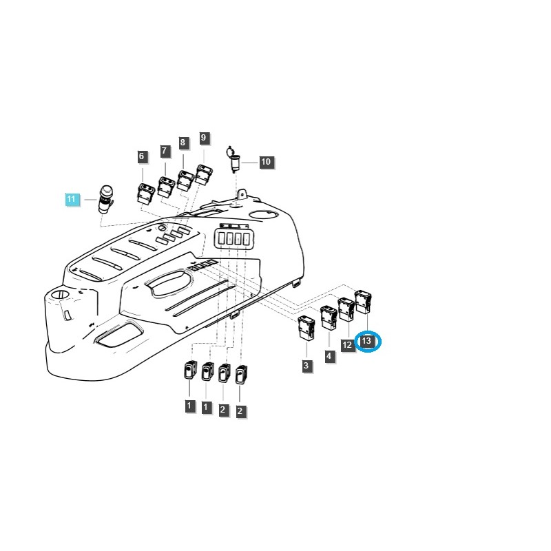 interruptores - Interruptor de ajuste / TRG750 / Tractor LS / N.° 40346953