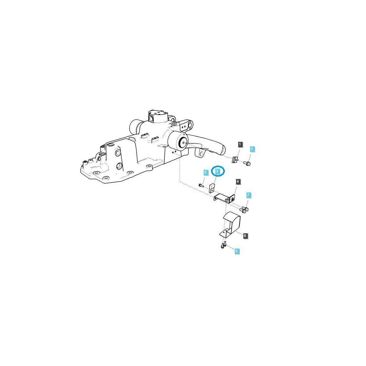 Interrupteur de prise de force automatique / TRG750 / Tracteur LS / N° 40031196