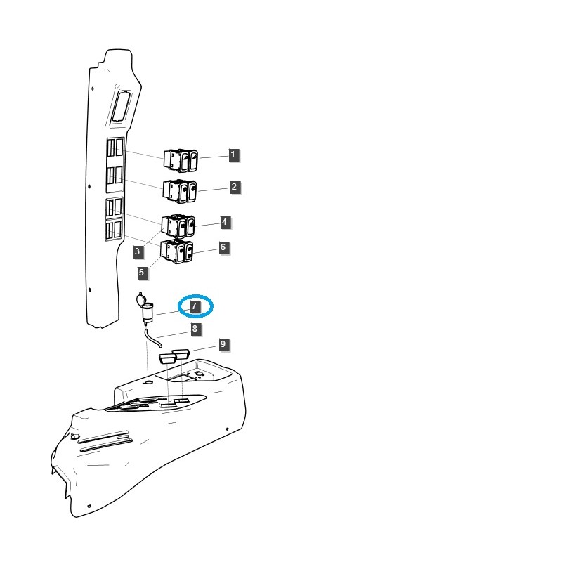 piezas para ls - Toma de corriente / TRG750 / Tractor LS /40221073