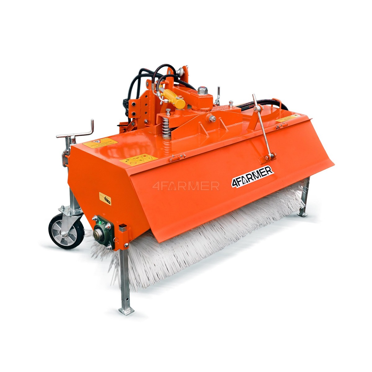 120 cm tractor sweeper with spiral insert for snow removal (mounting plate) 4FARMER