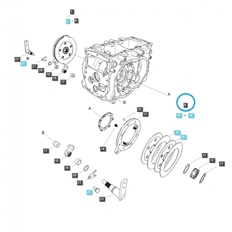 brzdový systém - Brzdové kotúče / TRG650 / Ľavé / A1650072 / Traktor LS / č. 40007720