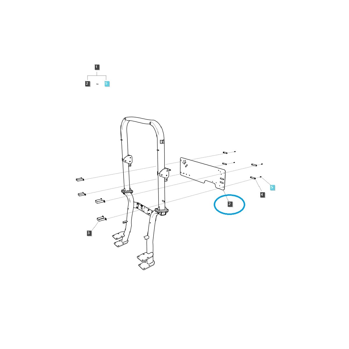 Capot conducteur - Arrière / TRG880 / MT357, MT340 / Tracteur LS / 40270933