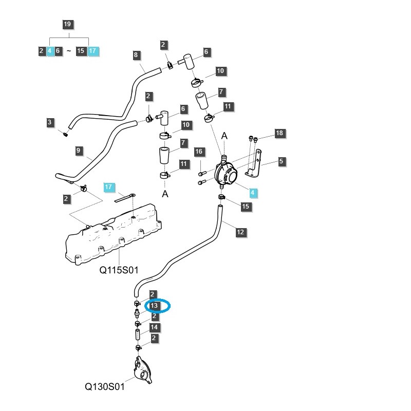 díly na traktory - Odvzdušňovací ventil / EGQ115 / Traktor LS / Č. 40008332