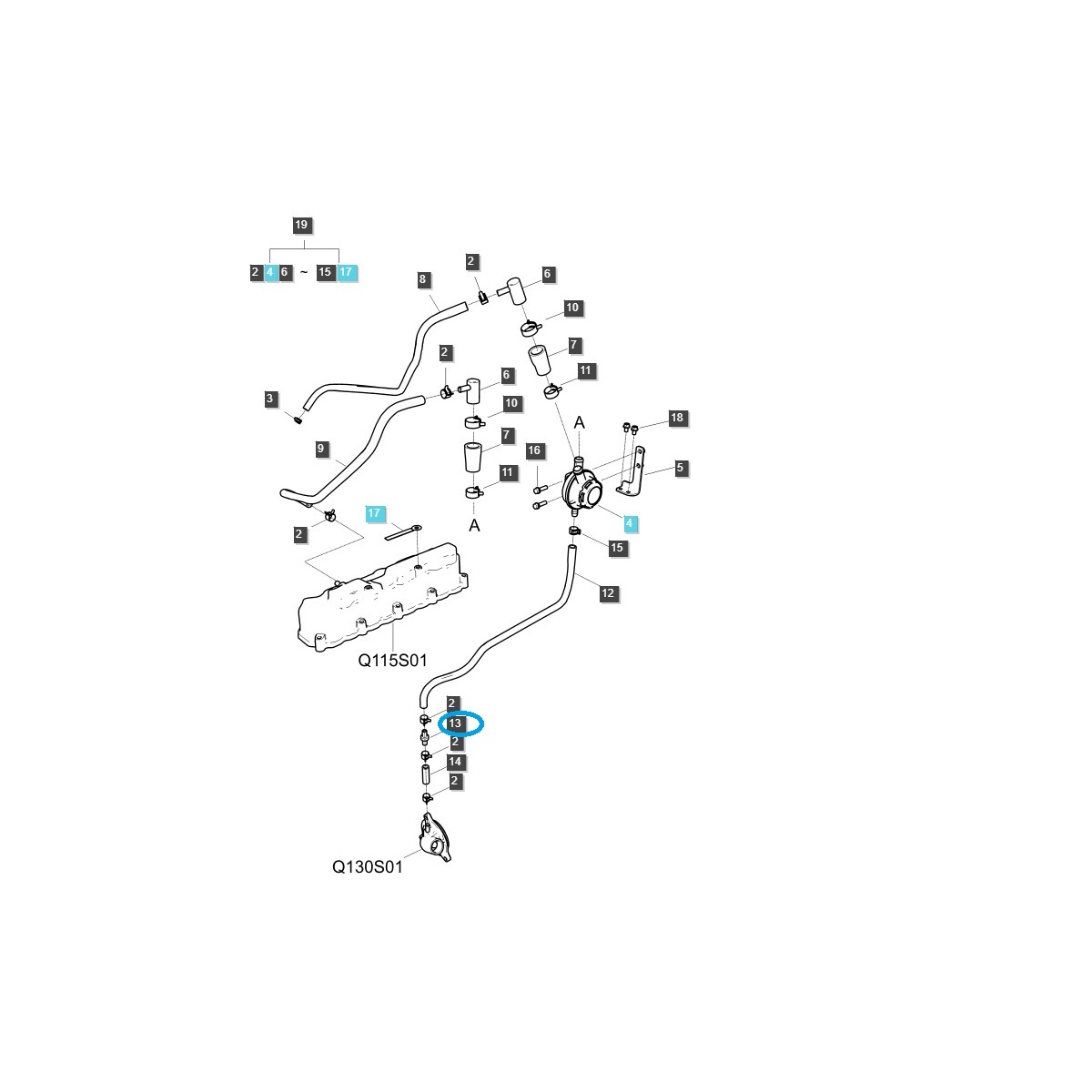 Válvula de liberación de aire / EGQ115 / Tractor LS / N.° 40008332