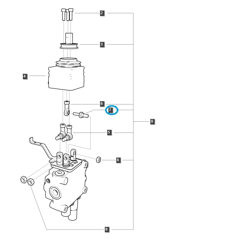 transmission - Guide de goupille / TRG822 / Tracteur LS 40540629