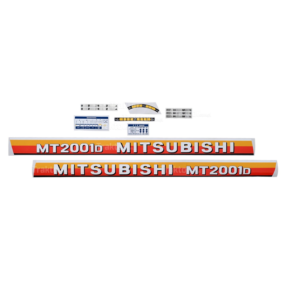 samolepky - Sada samolepek Mitsubishi MT2001D
