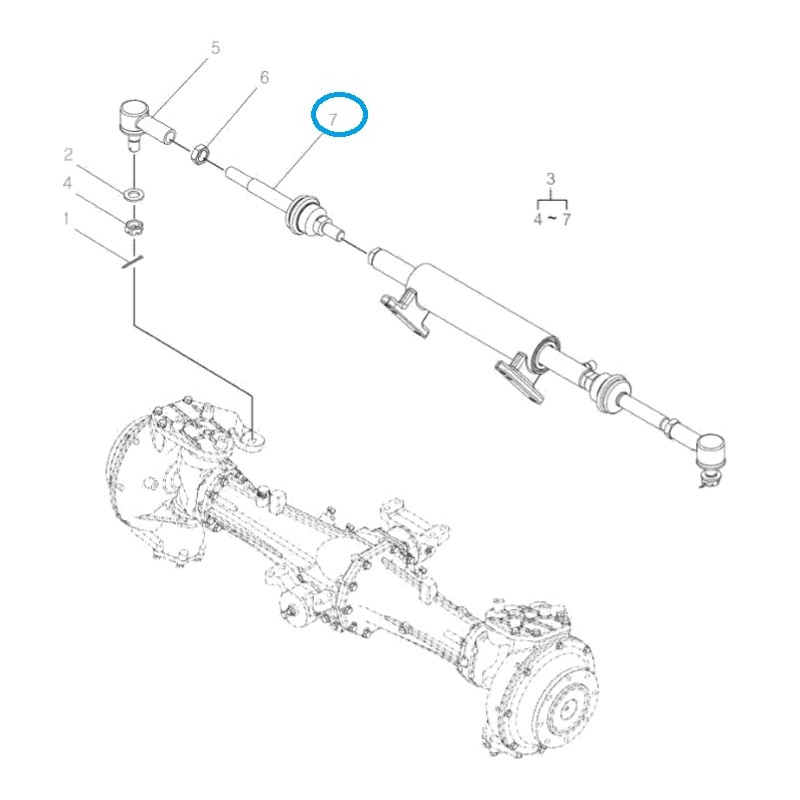 bielles de direction - Barre de direction PLUS / G610 / Tracteur LS / N° 40534874 / 40030304
