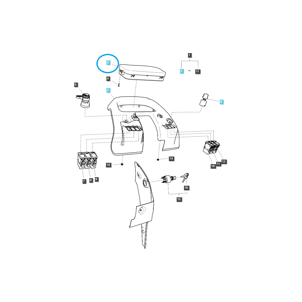 Tableau de bord / Tableau de bord / TRG750 / Tracteur LS / 40529080