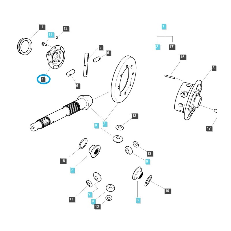 díly pro ls - Skříň diferenciálu / TRG310 / Traktor LS / 40009434