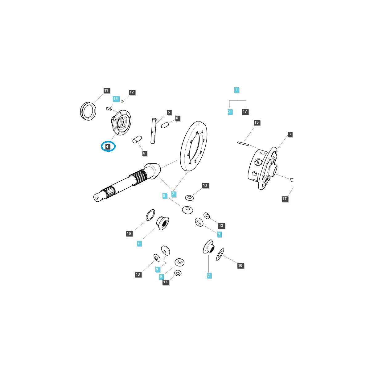 Differentialgehäuse / TRG310 / LS Traktor / 40009434