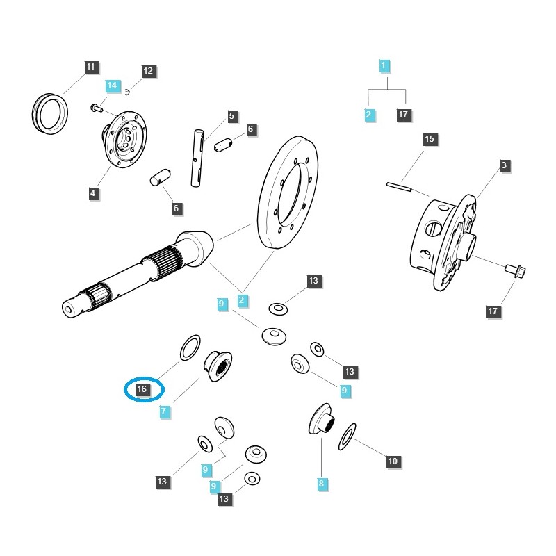 parts for ls - Spacer / TRG310 / LS Tractor / 40012128