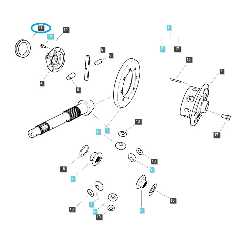 díly pro ls - Uzávěrka diferenciálu / TRG310 / Traktor LS 40009810