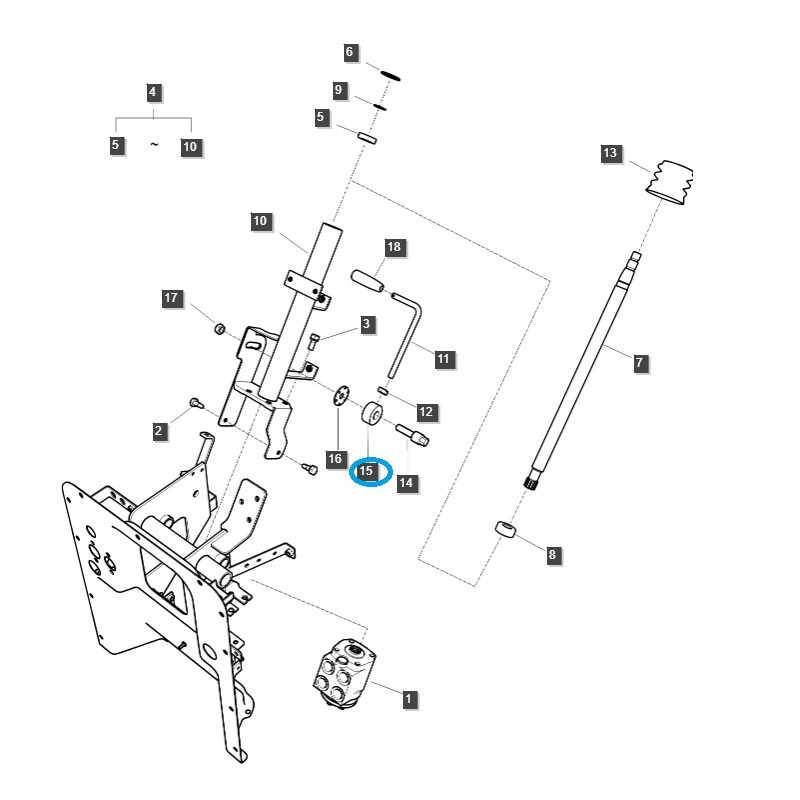podložky - Blokovacie puzdro / TRG630 / Traktor LS / 40009694