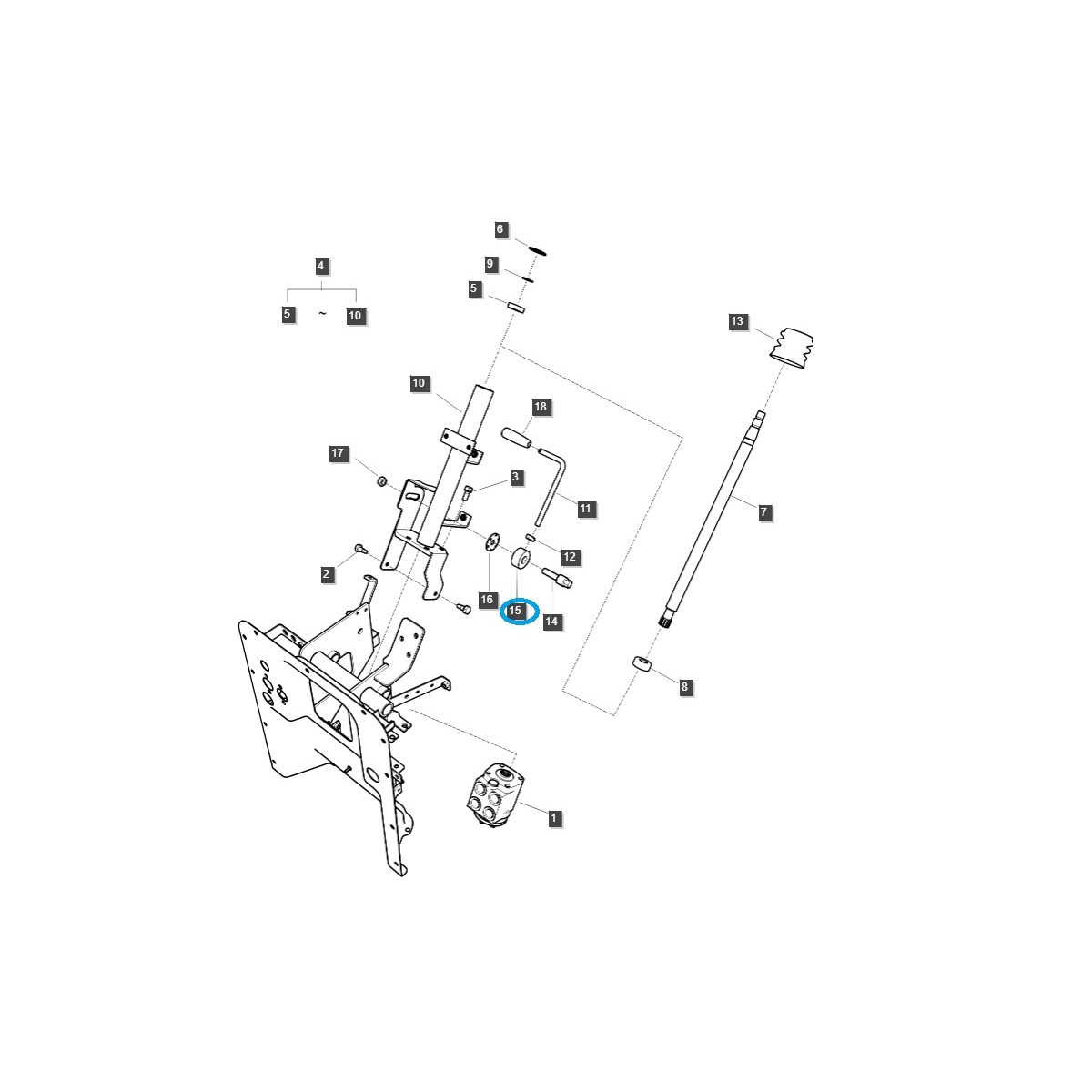 Buje de bloqueo / TRG630 / Tractor LS / 40009694