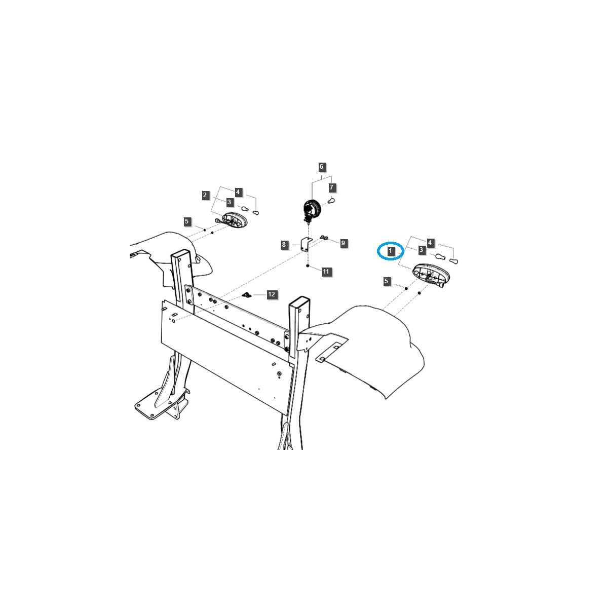 Zadné združené svetlo / Ľavé / TRG760 / Traktor LS / Č. 40292108