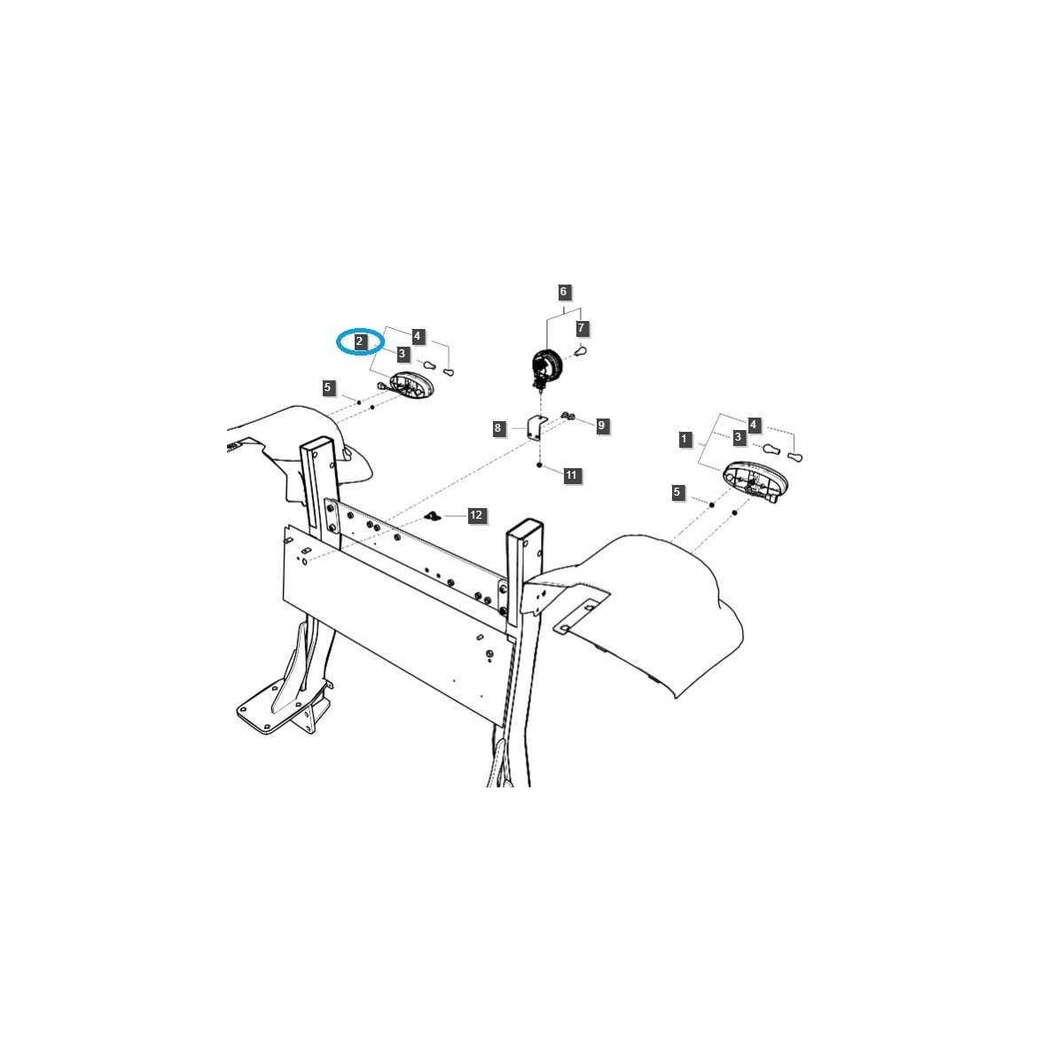 Zadné združené svetlo / Pravé / TRG760 / Traktor LS / Č. 40291628
