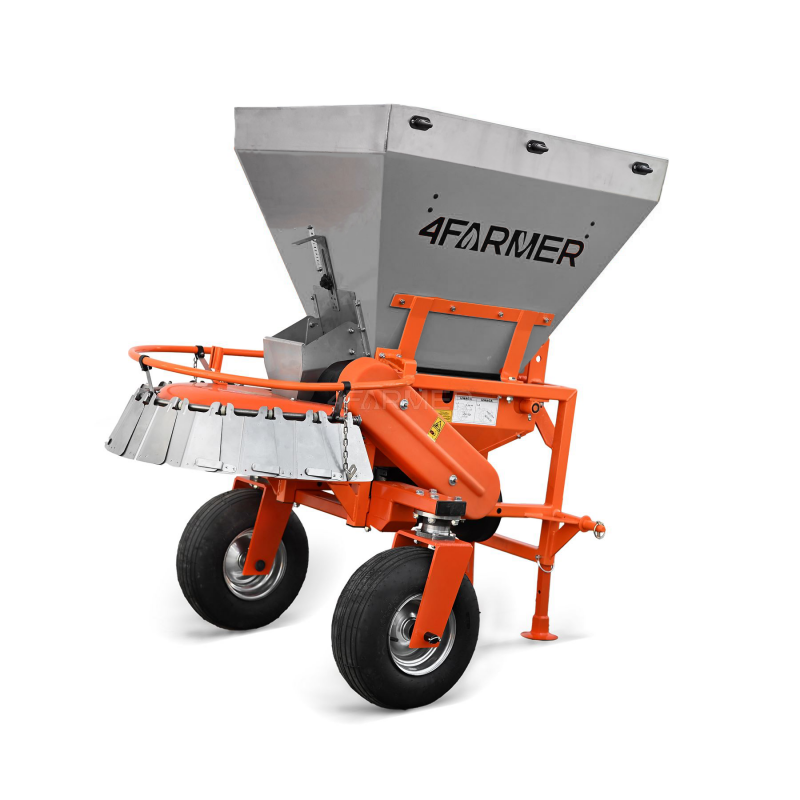 épandeurs - Épandeur à bandes papillon M320 (acier inoxydable) avec accessoire municipal et roues pivotantes 4FARMER