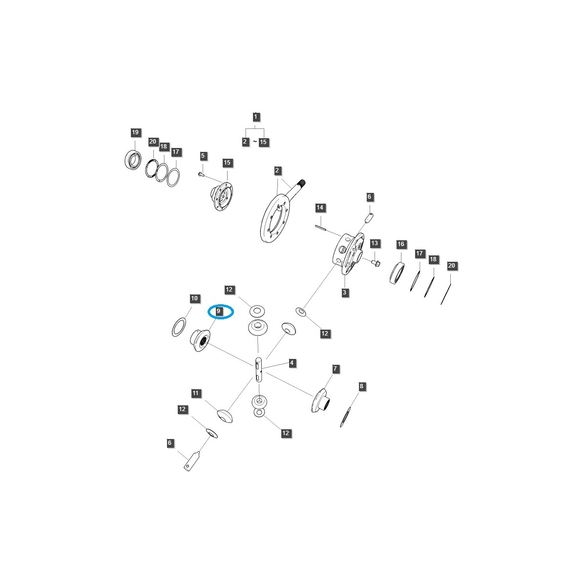Différentiel / côté gauche / TRG310 /40182442