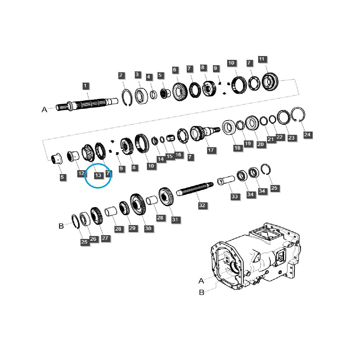 Gearbox sprocket M/DRV 1ST / TRG281 / LS Tractor / 40262759