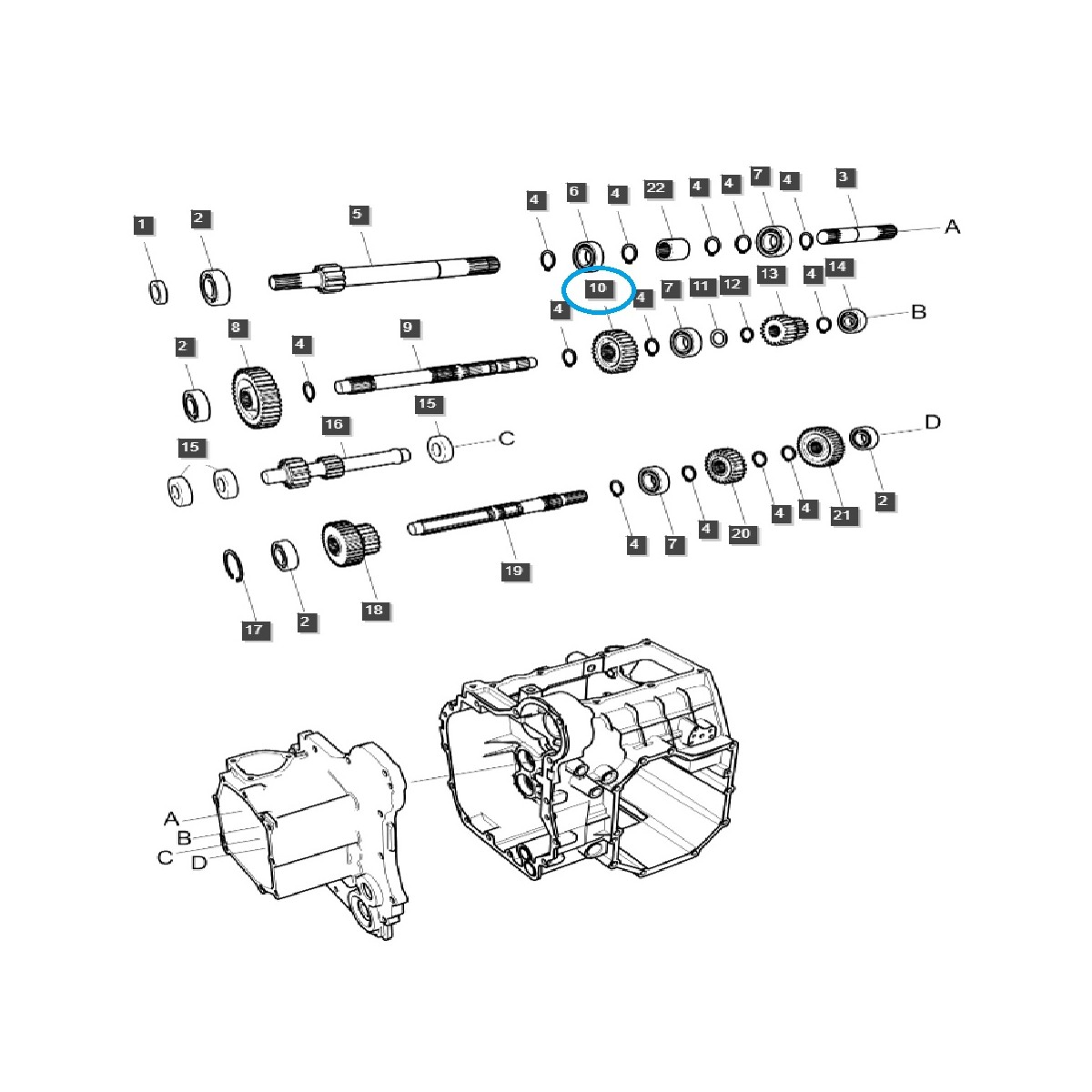 přenos - Ozubené kolo převodovky M/DRV 3ST / TRG281 / LS Tractor /40292202