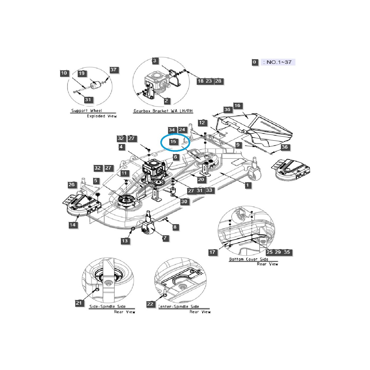 LM1160 Mähwerk-Keilriemenabdeckung - Rechts / LS Traktor / 40378314