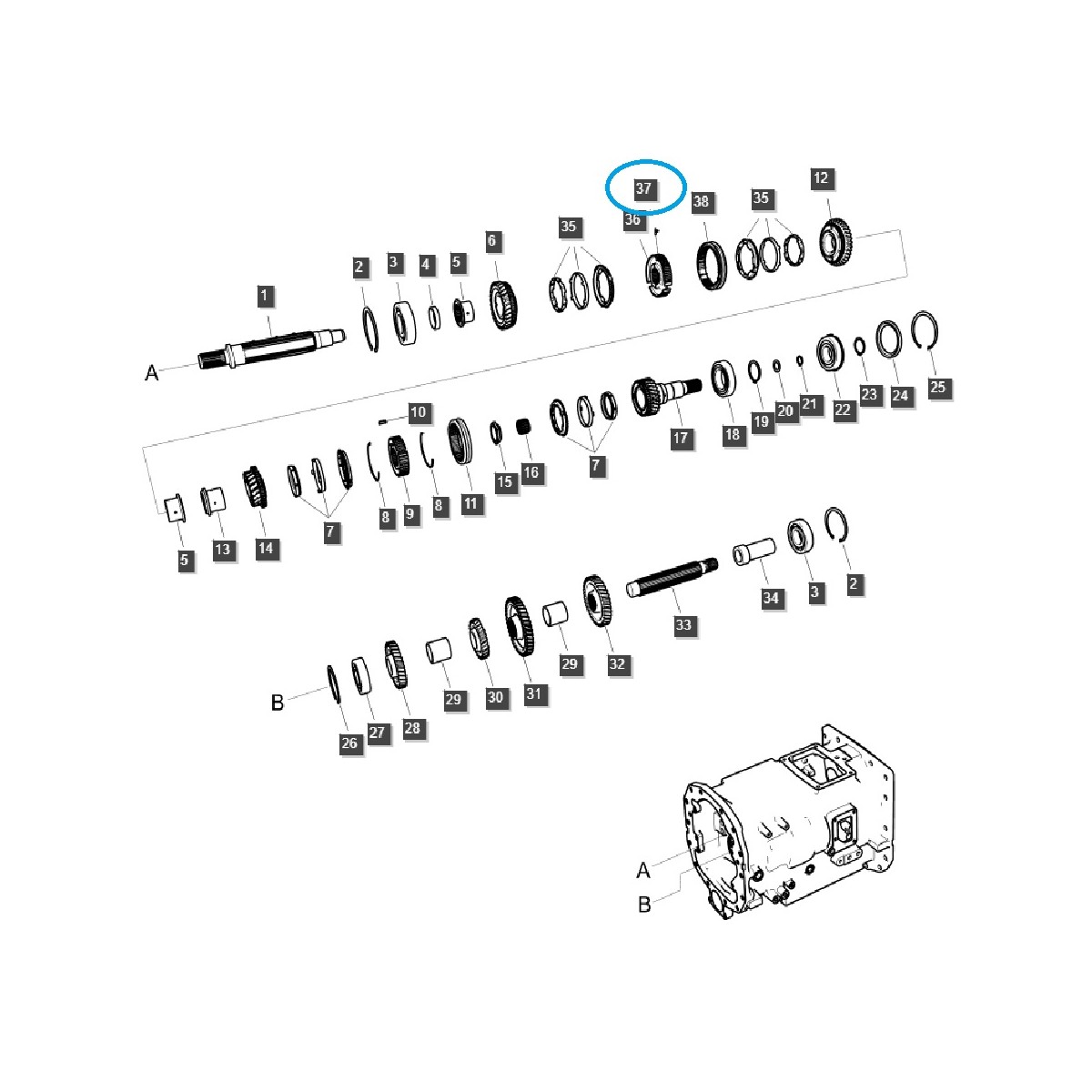 fahrsystem - Keil - Getriebesynchronisationssperre TRG281 / Ls Traktor / 40326190