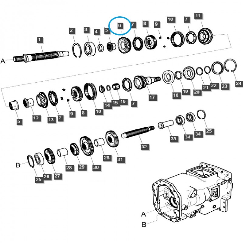 fahrsystem - Zahnrad M/DRV 3RD / TRG281 / LS Traktor / 40384169